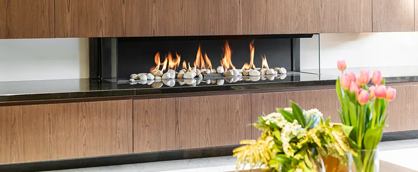 Double-height Fireplace Design Refurbishment in Desert Hot Springs, California